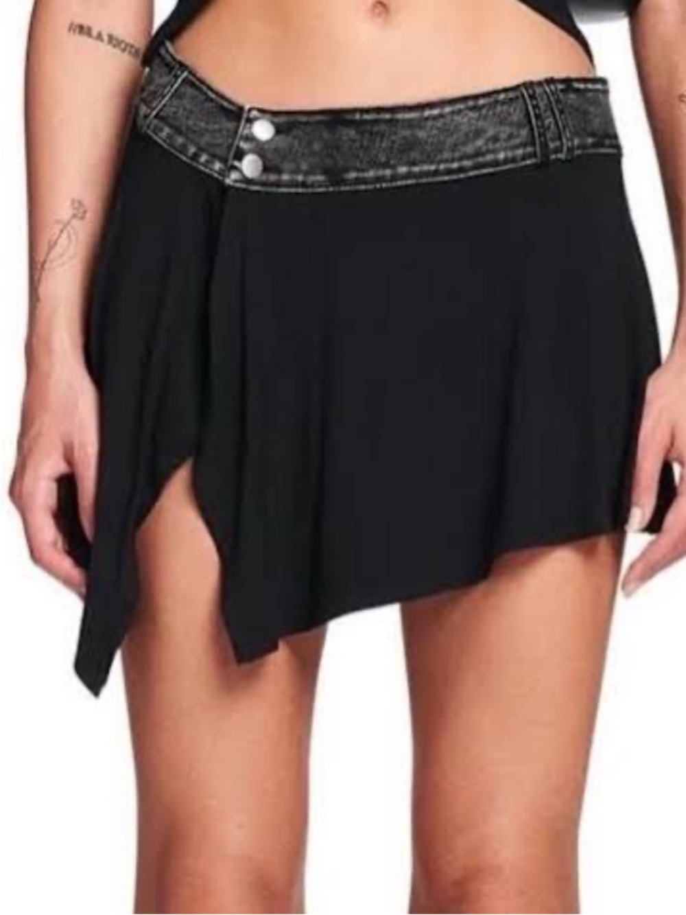 I.AM.GIA Raine Asymmetrical Mini Skirt - Black